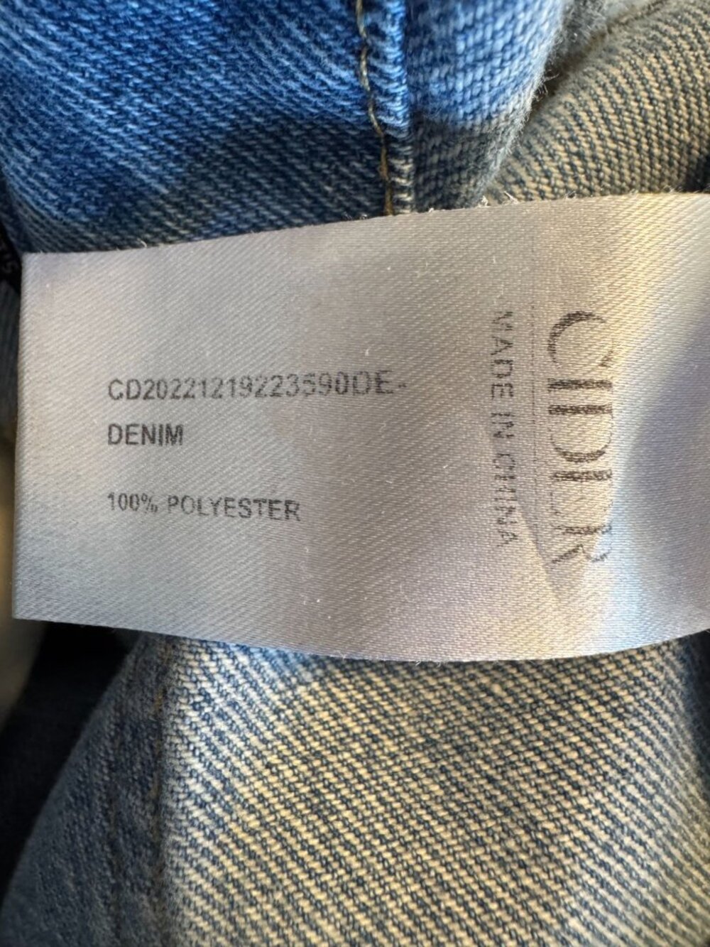 Cider Denim Overalls Women's Size 0XL Light Wash Wide Leg Cargo Pocket Bib - Picture 11 of 12